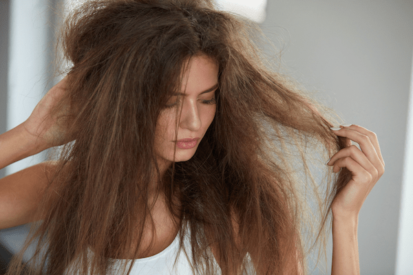 An image of dry hair caused by dry water