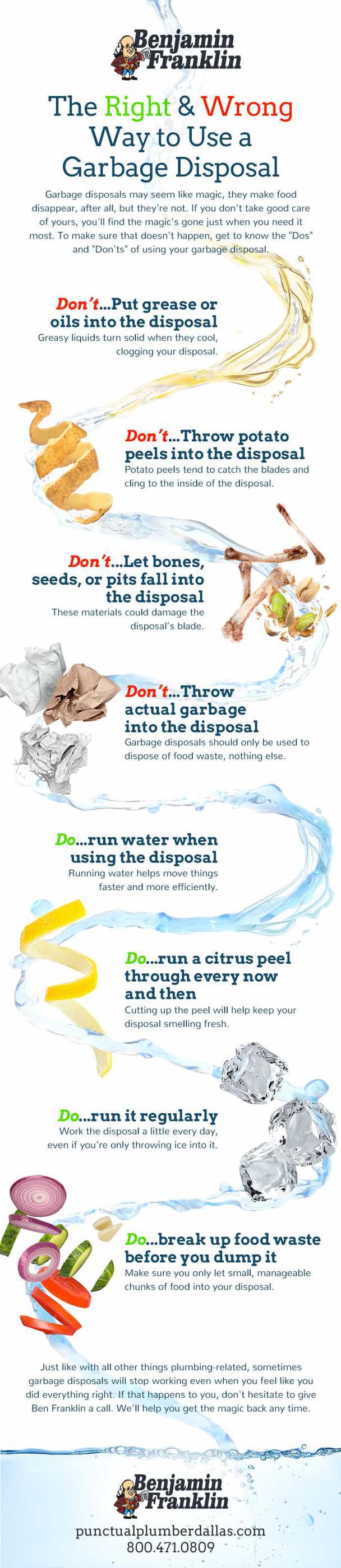 The Right & Wrong Way to Use a Garbage Disposal [INFOGRAPHIC]