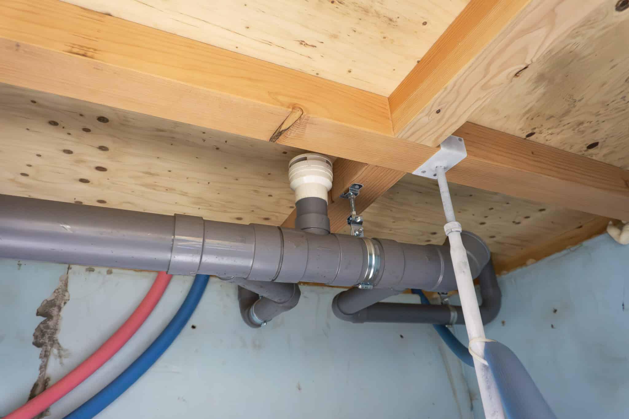 close up of air admittance valve