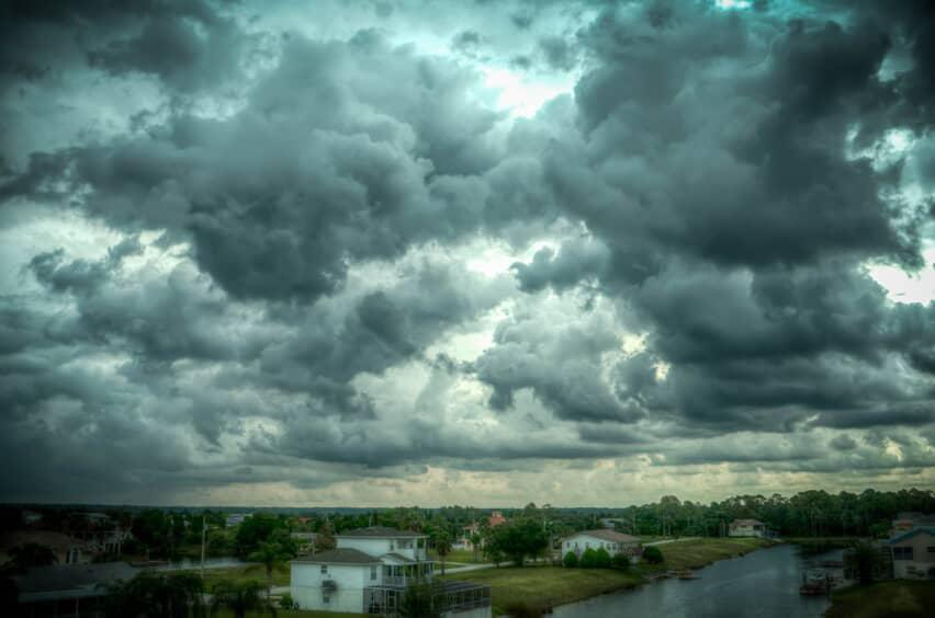 Dark stormy clouds
