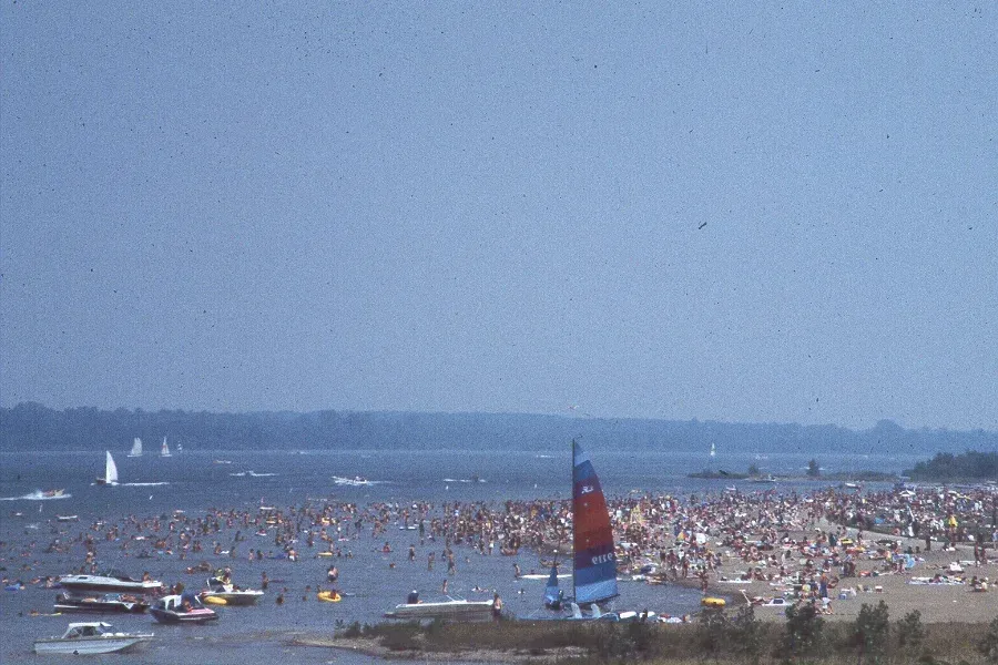 The beach at Alum Creek Lake State Park near Lewis Center, Ohio