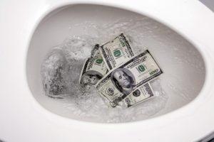 Money In Toilet