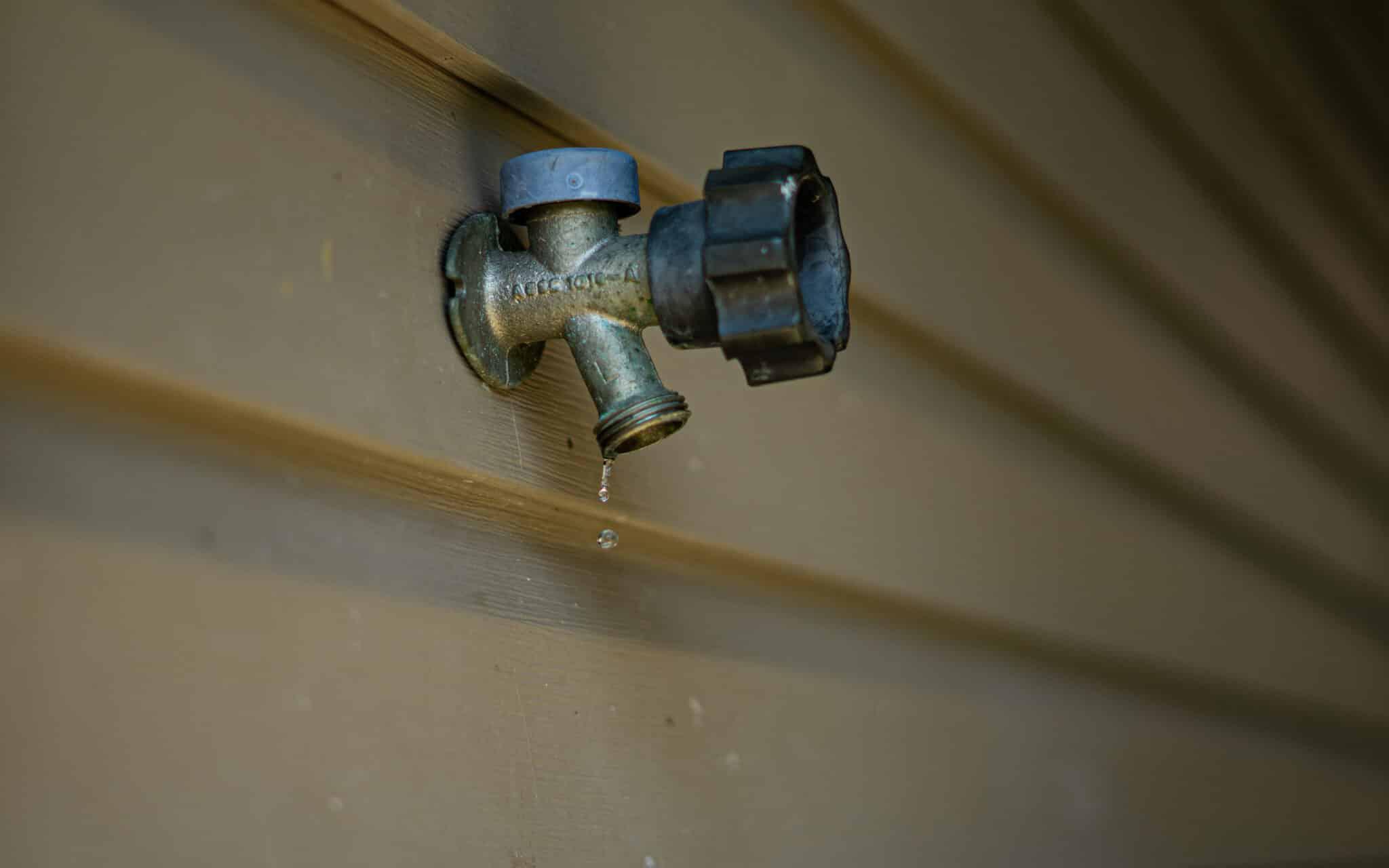 outdoor water spigot leaking