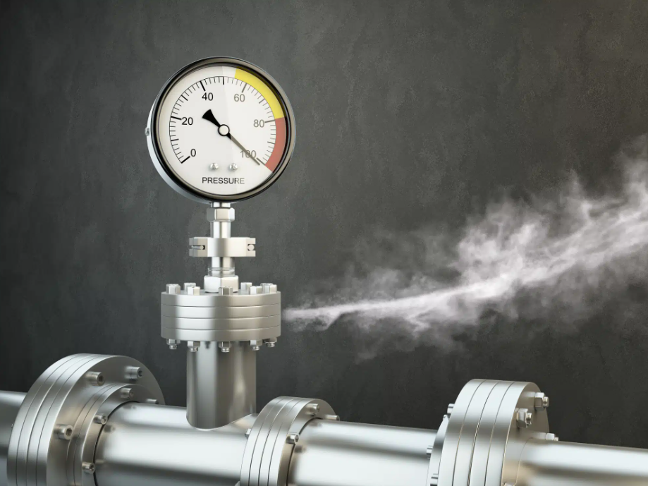 pressure valve with steam coming out