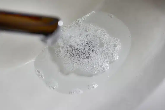 water pooling in sink