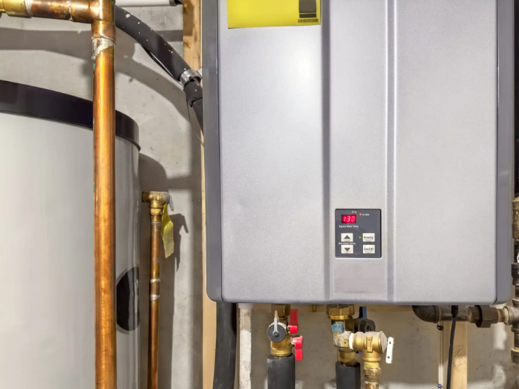 gray tankless water heater