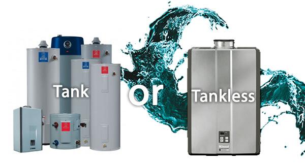 Water Heater Tank VS. Tankless Water Heaters